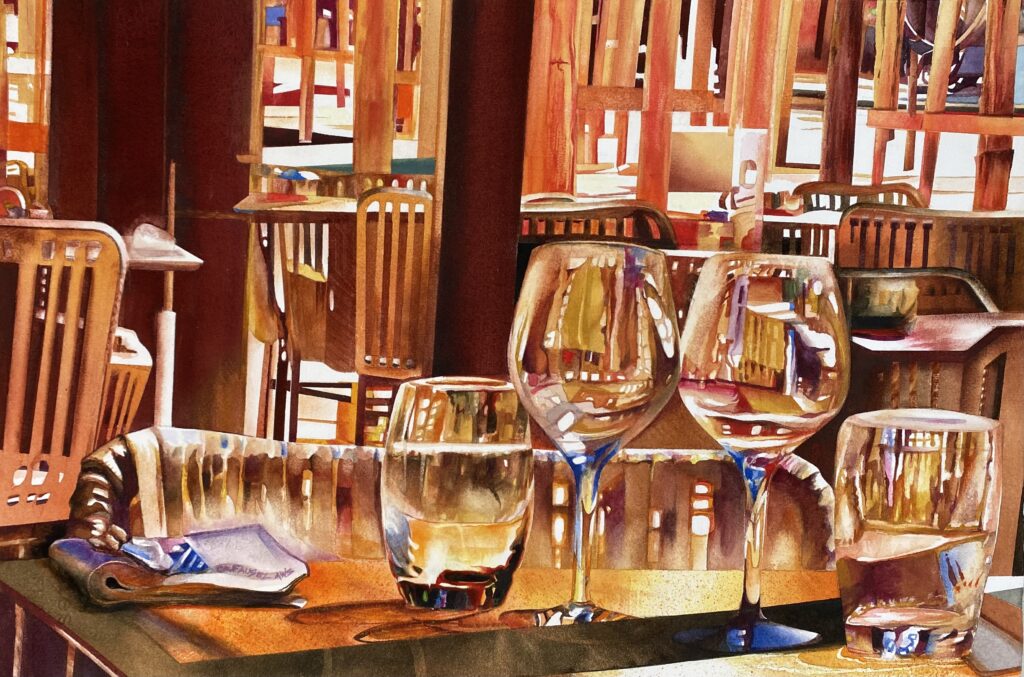 Glasses Up Front-Cheryl A Fausel-Watercolor-24-28-1800
