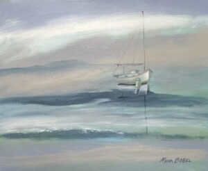 Sailboat in the Fog By Mina Bobel