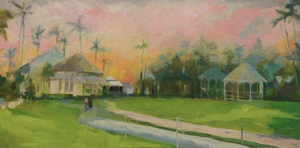 Sunrise Sunset Tarpon Lodge-John Rizza-Oil-48-24-1800