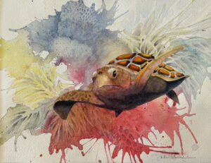 Turtling Along-JoAnn L LaPadula-Watercolor